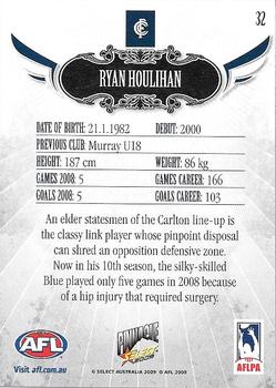 2009 Select AFL Pinnacle #32 Ryan Houlihan Back